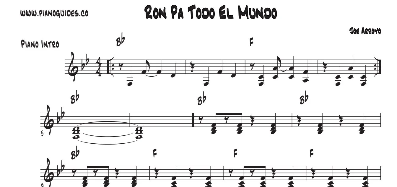 Título y primeras líneas de la guía de Ron Pa' Todo El Mundo