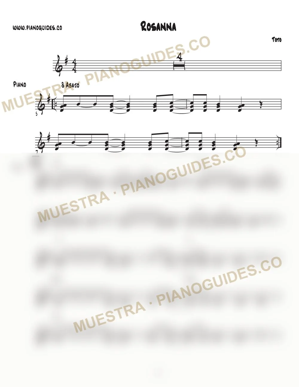 Primera página de la guía Rosanna