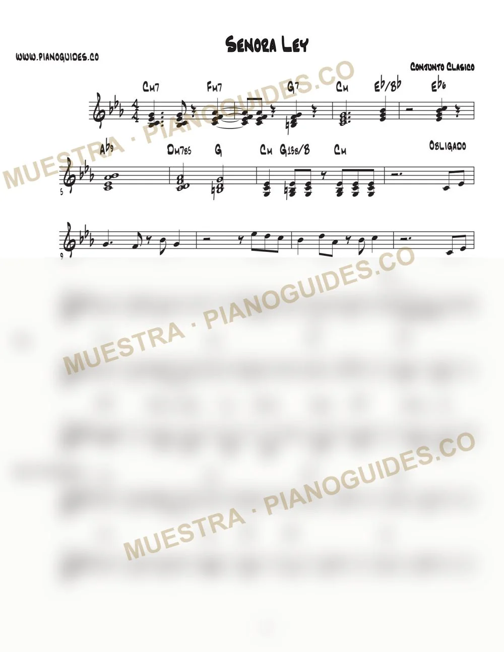 Primera página de la guía Señora Ley