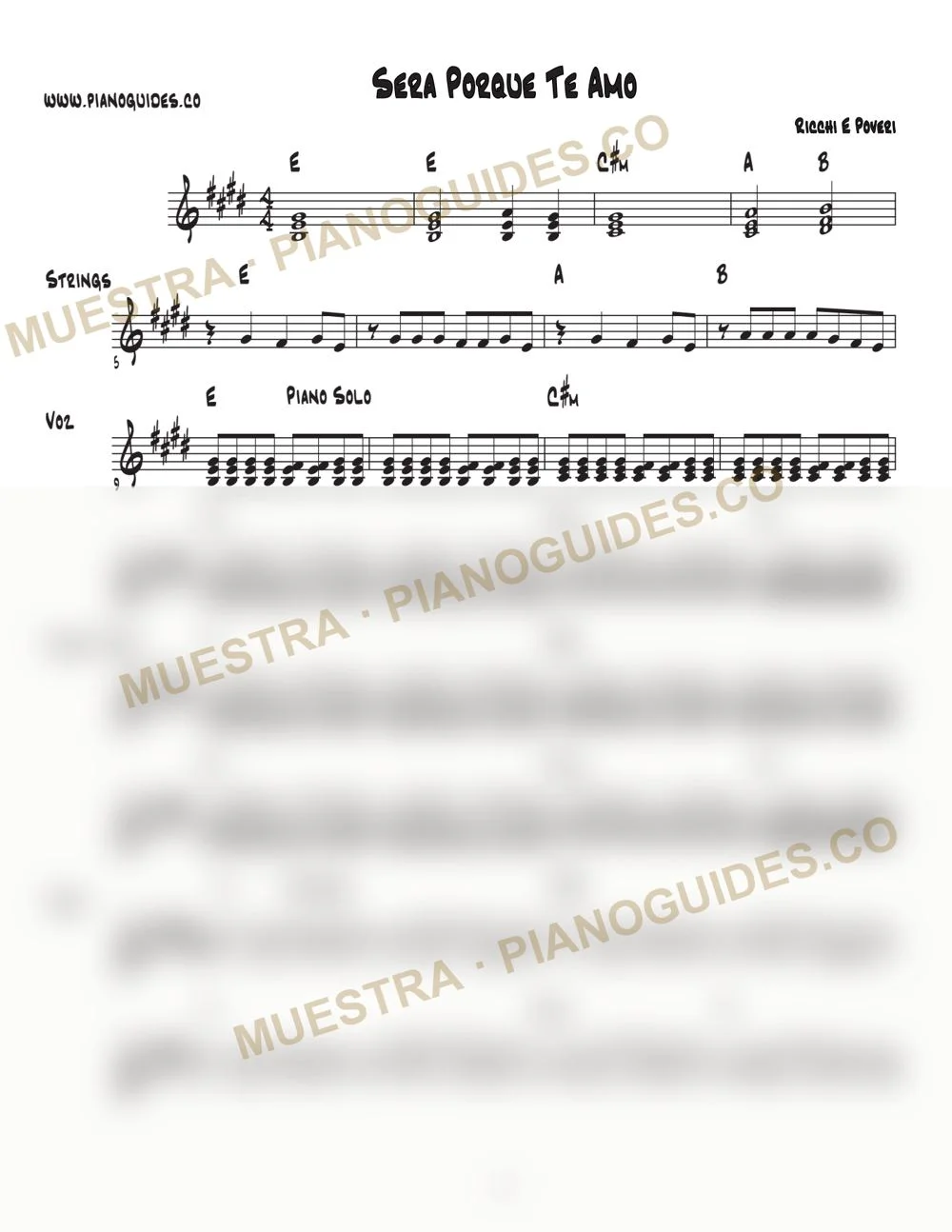 Primera página de la guía Será Porque Te Amo