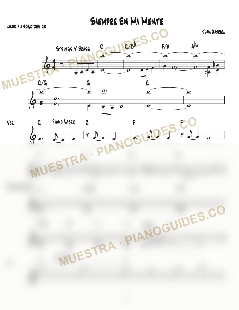 Primera página de la guía Siempre En Mi Mente