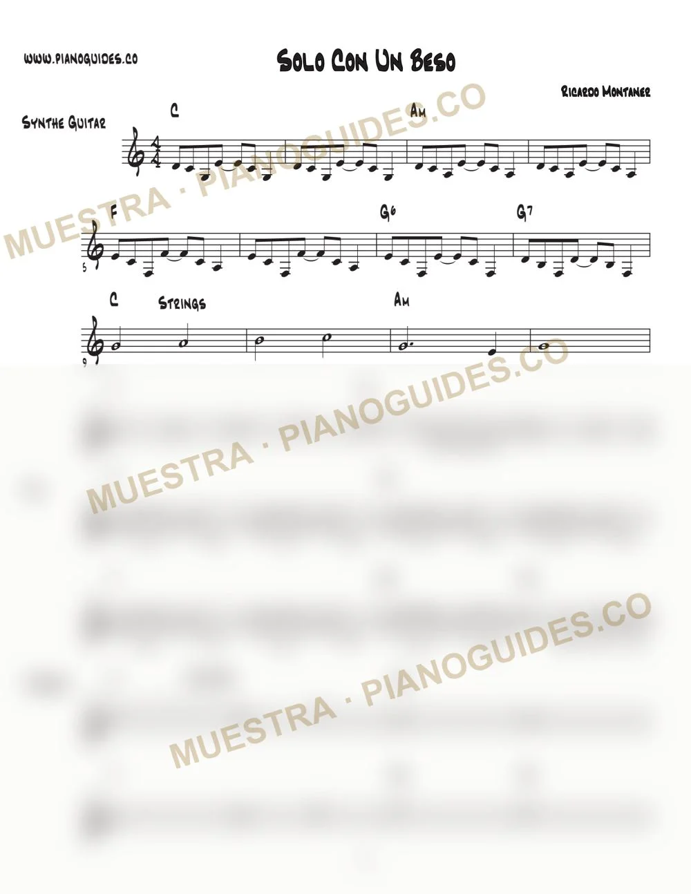 Primera página de la guía Solo Con Un Beso