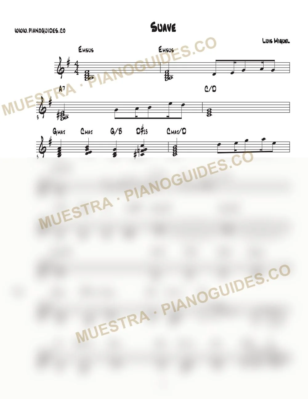 Primera página de la guía Suave