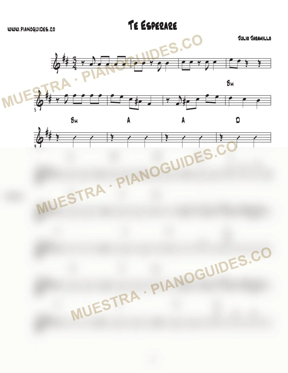 Primera página de la guía Te Esperaré