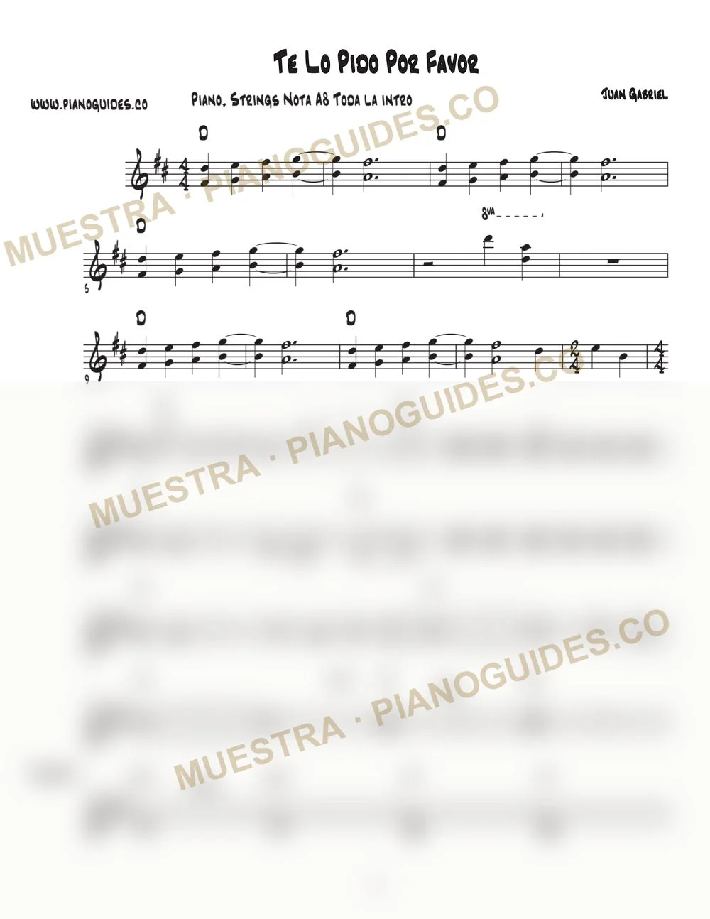 Primera página de la guía Te Lo Pido Por Favor