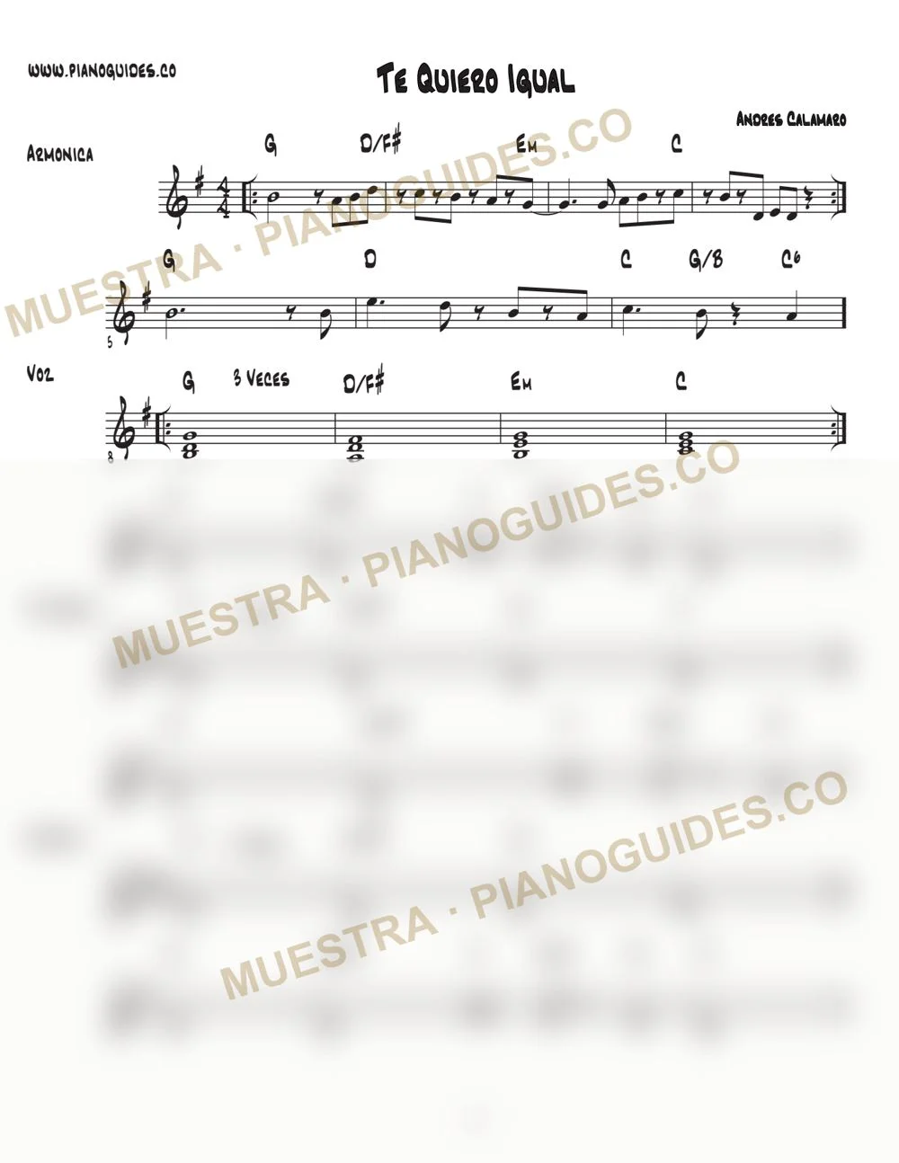 Primera página de la guía Te Quiero Igual