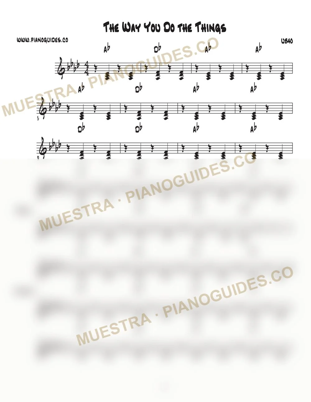 Primera página de la guía The Way You Do The Things You Do