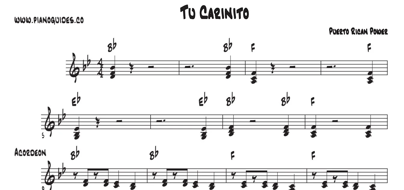 Título y primeras líneas de la guía de Tu Cariñito