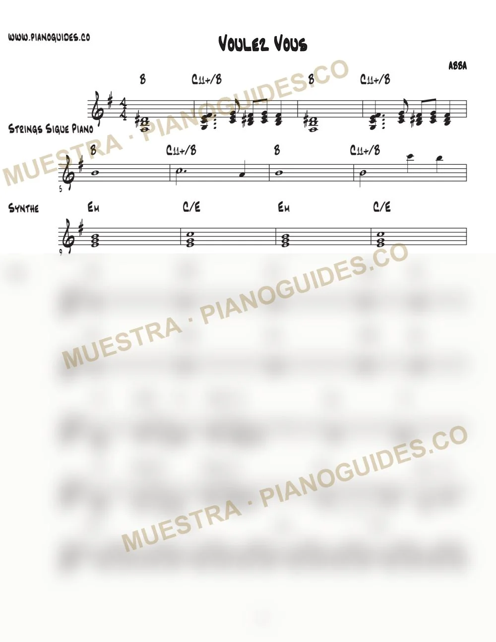 Primera página de la guía Voulez-Vous
