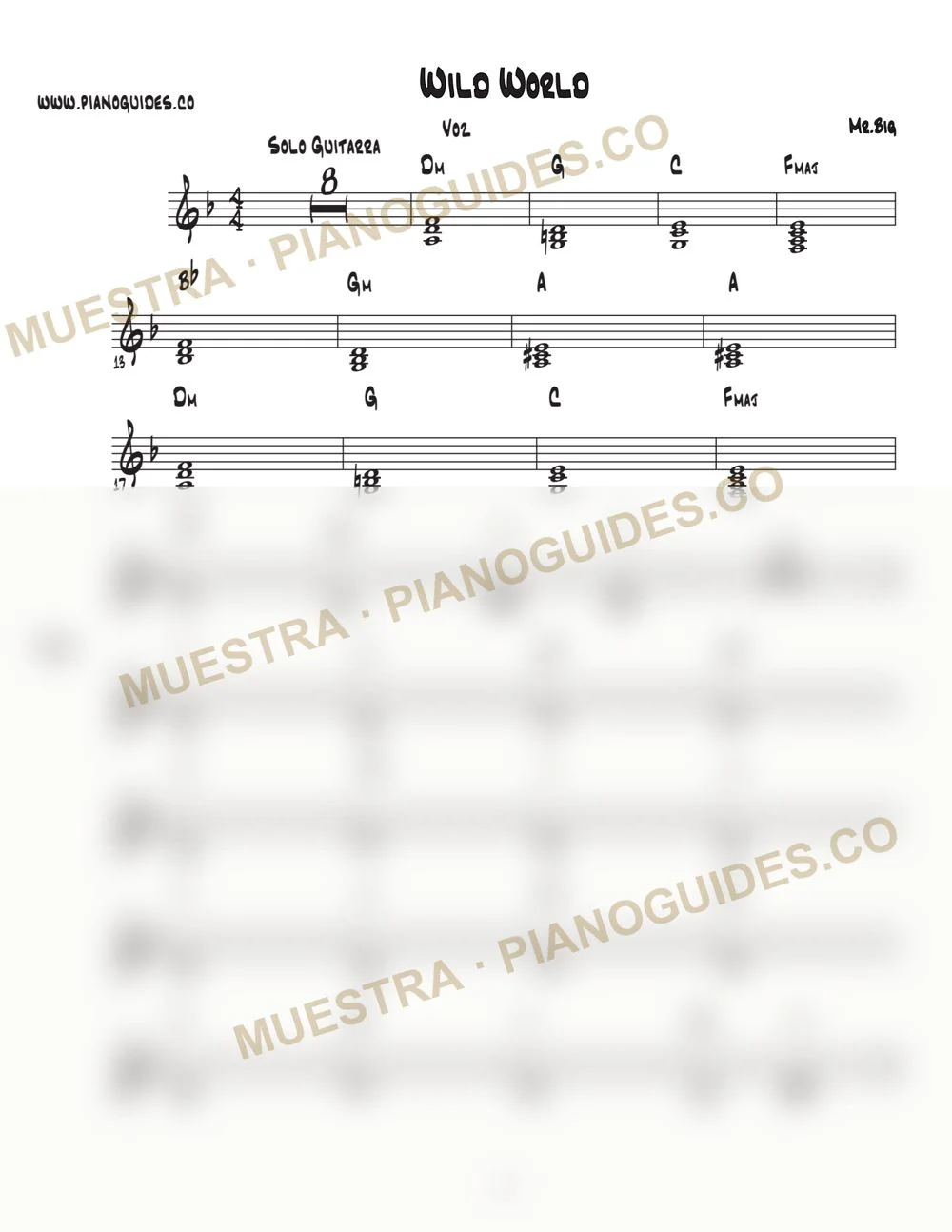 Primera página de la guía Wild World