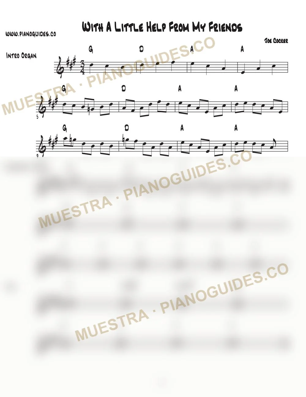 Primera página de la guía With A Little Help From My Friends