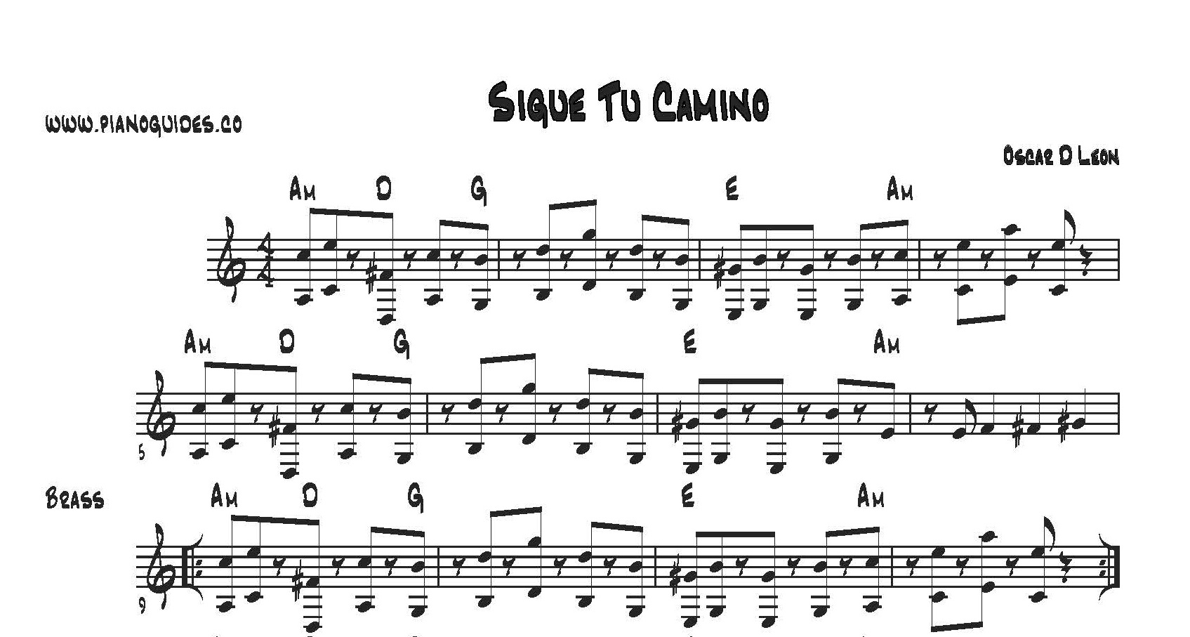 Sigue Tu Camino - Piano Guides